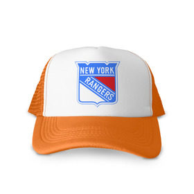 Кепка тракер с сеткой с принтом New York Rangers в Петрозаводске, трикотажное полотно; задняя часть — сетка | длинный козырек, универсальный размер, пластиковая застежка | Тематика изображения на принте: new york rangers | nhl | национальная хоккейная лига | нью йорк рейнджерс | хоккей | хоккейная лига