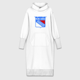 Платье удлиненное хлопок с принтом New York Rangers в Петрозаводске,  |  | new york rangers | nhl | национальная хоккейная лига | нью йорк рейнджерс | хоккей | хоккейная лига
