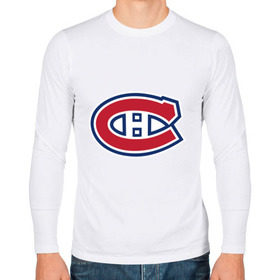 Мужской лонгслив хлопок с принтом Montreal Canadiens в Петрозаводске, 100% хлопок |  | montreal canadiens | канадская хоккейная лига | монтреал | нхл | хокей | хоккей