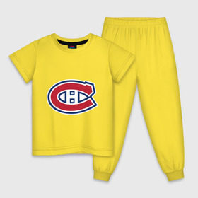 Детская пижама хлопок с принтом Montreal Canadiens в Петрозаводске, 100% хлопок |  брюки и футболка прямого кроя, без карманов, на брюках мягкая резинка на поясе и по низу штанин
 | montreal canadiens | канадская хоккейная лига | монтреал | нхл | хокей | хоккей