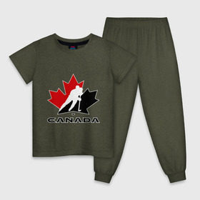 Детская пижама хлопок с принтом Canada в Петрозаводске, 100% хлопок |  брюки и футболка прямого кроя, без карманов, на брюках мягкая резинка на поясе и по низу штанин
 | canada | hockey | nhl | канада | лига | нхл | хокей | хокейнаялига | хоккей | хоккейная лига