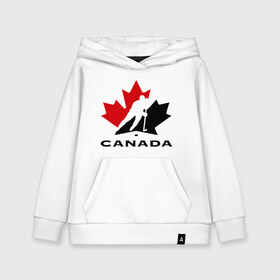 Детская толстовка хлопок с принтом Canada в Петрозаводске, 100% хлопок | Круглый горловой вырез, эластичные манжеты, пояс, капюшен | canada | hockey | nhl | канада | лига | нхл | хокей | хокейнаялига | хоккей | хоккейная лига