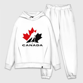 Мужской костюм хлопок OVERSIZE с принтом Canada в Петрозаводске,  |  | canada | hockey | nhl | канада | лига | нхл | хокей | хокейнаялига | хоккей | хоккейная лига