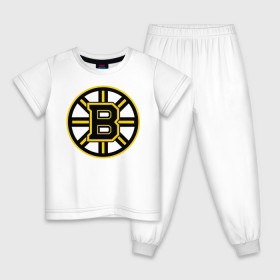 Детская пижама хлопок с принтом Boston Bruins в Петрозаводске, 100% хлопок |  брюки и футболка прямого кроя, без карманов, на брюках мягкая резинка на поясе и по низу штанин
 | Тематика изображения на принте: нхл | хоккейная лига