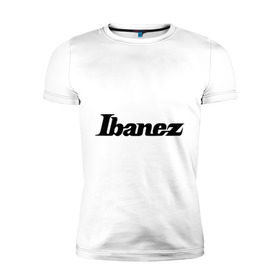 Мужская футболка премиум с принтом Ibanez в Петрозаводске, 92% хлопок, 8% лайкра | приталенный силуэт, круглый вырез ворота, длина до линии бедра, короткий рукав | гитара