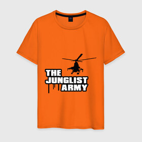 Мужская футболка хлопок с принтом The Junglist Army в Петрозаводске, 100% хлопок | прямой крой, круглый вырез горловины, длина до линии бедер, слегка спущенное плечо. | junglist army | рок | электро | электронная музыка
