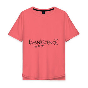 Мужская футболка хлопок Oversize с принтом Evanescence в Петрозаводске, 100% хлопок | свободный крой, круглый ворот, “спинка” длиннее передней части | evanescence | американский рок | метал | рок | эвенескин