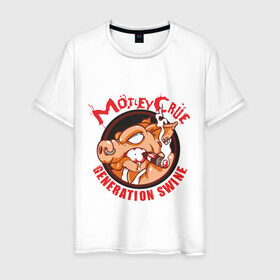Мужская футболка хлопок с принтом Motley Crue(2) в Петрозаводске, 100% хлопок | прямой крой, круглый вырез горловины, длина до линии бедер, слегка спущенное плечо. | motley crue