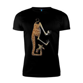Мужская футболка премиум с принтом Мадагаскар (10) в Петрозаводске, 92% хлопок, 8% лайкра | приталенный силуэт, круглый вырез ворота, длина до линии бедра, короткий рукав | madagascar | жираф | мадагаскар