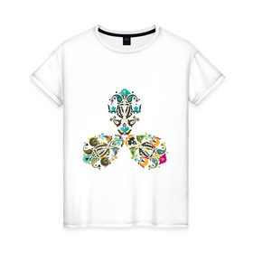 Женская футболка хлопок с принтом Good Flower в Петрозаводске, 100% хлопок | прямой крой, круглый вырез горловины, длина до линии бедер, слегка спущенное плечо | good flower | орнамент | цветочный узор | цветы