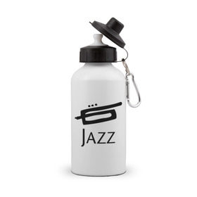 Бутылка спортивная с принтом Jazz (3) в Петрозаводске, металл | емкость — 500 мл, в комплекте две пластиковые крышки и карабин для крепления | джаз | живая музыка | импровизация | инструмент | труба