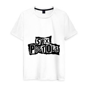 Мужская футболка хлопок с принтом Sex Pistols в Петрозаводске, 100% хлопок | прямой крой, круглый вырез горловины, длина до линии бедер, слегка спущенное плечо. | metall | punk | rock | метал | металл | панк | панк рок | рок