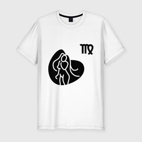 Мужская футболка премиум с принтом Дева(6) в Петрозаводске, 92% хлопок, 8% лайкра | приталенный силуэт, круглый вырез ворота, длина до линии бедра, короткий рукав | гороскоп | дева | знак зодиака | знаки зодиака