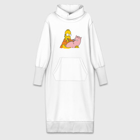Платье удлиненное хлопок с принтом Гомер и свинья в Петрозаводске,  |  | гомер