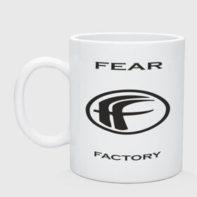 Кружка с принтом Fear Factory в Петрозаводске, керамика | объем — 330 мл, диаметр — 80 мм. Принт наносится на бока кружки, можно сделать два разных изображения | Тематика изображения на принте: 