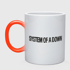Кружка хамелеон с принтом System of a Down в Петрозаводске, керамика | меняет цвет при нагревании, емкость 330 мл | 