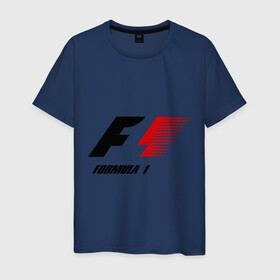 Мужская футболка хлопок с принтом F1 в Петрозаводске, 100% хлопок | прямой крой, круглый вырез горловины, длина до линии бедер, слегка спущенное плечо. | формула 1