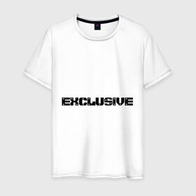 Мужская футболка хлопок с принтом Exclusive в Петрозаводске, 100% хлопок | прямой крой, круглый вырез горловины, длина до линии бедер, слегка спущенное плечо. | club | exclusive | style | клуб | стиль | эксклюзив