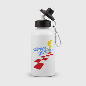 Бутылка спортивная с принтом Michael Jackson (11) в Петрозаводске, металл | емкость — 500 мл, в комплекте две пластиковые крышки и карабин для крепления | Тематика изображения на принте: майкл джексон