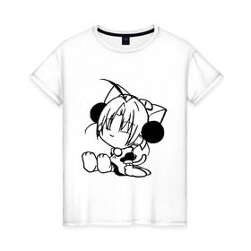 Женская футболка хлопок с принтом Аниме я люблю музыку в Петрозаводске, 100% хлопок | прямой крой, круглый вырез горловины, длина до линии бедер, слегка спущенное плечо | anime | аниме | аниме персонаж | анимэ | девочка | девушка | музыка