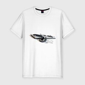 Мужская футболка премиум с принтом Музыка (12) в Петрозаводске, 92% хлопок, 8% лайкра | приталенный силуэт, круглый вырез ворота, длина до линии бедра, короткий рукав | вертушки | музыка | наушники | пластинки