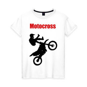 Женская футболка хлопок с принтом Motokross (4) в Петрозаводске, 100% хлопок | прямой крой, круглый вырез горловины, длина до линии бедер, слегка спущенное плечо | moto gp | motokross | x fighters | мото | мотокросс | х файтерс | экстрим