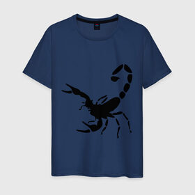 Мужская футболка хлопок с принтом Scorpions (2) в Петрозаводске, 100% хлопок | прямой крой, круглый вырез горловины, длина до линии бедер, слегка спущенное плечо. | скорпион