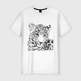 Мужская футболка премиум с принтом Гепардик в Петрозаводске, 92% хлопок, 8% лайкра | приталенный силуэт, круглый вырез ворота, длина до линии бедра, короткий рукав | гепард | животные | кошачьи | леопард | хищники
