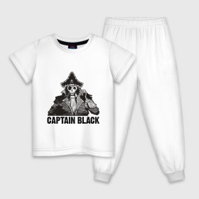 Детская пижама хлопок с принтом Captain Black в Петрозаводске, 100% хлопок |  брюки и футболка прямого кроя, без карманов, на брюках мягкая резинка на поясе и по низу штанин
 | Тематика изображения на принте: пират | скелет