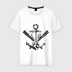 Мужская футболка хлопок с принтом Pirats (2) в Петрозаводске, 100% хлопок | прямой крой, круглый вырез горловины, длина до линии бедер, слегка спущенное плечо. | пират