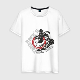 Мужская футболка хлопок с принтом Rock`n`roll (3) в Петрозаводске, 100% хлопок | прямой крой, круглый вырез горловины, длина до линии бедер, слегка спущенное плечо. | 