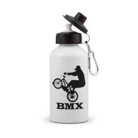 Бутылка спортивная с принтом BMX (3) в Петрозаводске, металл | емкость — 500 мл, в комплекте две пластиковые крышки и карабин для крепления | bmx | бмх | велик | вело | велосипед | велосипедист | велоспорт | райдер | фрирайд | экстремальный спорт | экстрим