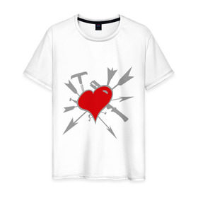 Мужская футболка хлопок с принтом Любовь и другие неприятности в Петрозаводске, 100% хлопок | прямой крой, круглый вырез горловины, длина до линии бедер, слегка спущенное плечо. | 
