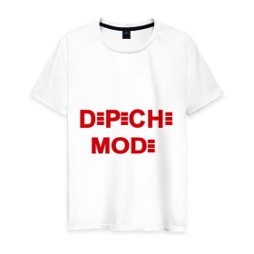Мужская футболка хлопок с принтом Depeche mode в Петрозаводске, 100% хлопок | прямой крой, круглый вырез горловины, длина до линии бедер, слегка спущенное плечо. | depeche mode | rock | депеш мод | рок | электронная музыка