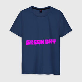 Мужская футболка хлопок с принтом Green Day - логотип в Петрозаводске, 100% хлопок | прямой крой, круглый вырез горловины, длина до линии бедер, слегка спущенное плечо. | green day