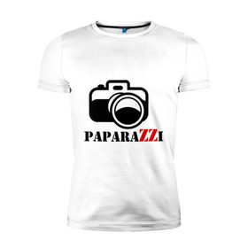 Мужская футболка премиум с принтом Paparazzi в Петрозаводске, 92% хлопок, 8% лайкра | приталенный силуэт, круглый вырез ворота, длина до линии бедра, короткий рукав | кадр | камера | папараци | папарацци | папараццифотограф | пленка | снимать | снимок | съемка | фото