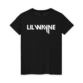 Женская футболка хлопок с принтом Lil Wayne в Петрозаводске, 100% хлопок | прямой крой, круглый вырез горловины, длина до линии бедер, слегка спущенное плечо | gangsta | gansta | hip | hip hop | hop | rap | реп | рэп | рэпчина | хип | хип хоп | хоп