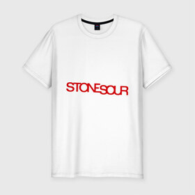 Мужская футболка премиум с принтом Stone Sour в Петрозаводске, 92% хлопок, 8% лайкра | приталенный силуэт, круглый вырез ворота, длина до линии бедра, короткий рукав | Тематика изображения на принте: 