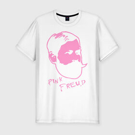 Мужская футболка премиум с принтом Pink Freud в Петрозаводске, 92% хлопок, 8% лайкра | приталенный силуэт, круглый вырез ворота, длина до линии бедра, короткий рукав | dance | tecktonick | tektonic | tektonik | клуб | танцевать | тектоник | тиктоник | фрейд | электронная музыка