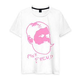 Мужская футболка хлопок с принтом Pink Freud в Петрозаводске, 100% хлопок | прямой крой, круглый вырез горловины, длина до линии бедер, слегка спущенное плечо. | dance | tecktonick | tektonic | tektonik | клуб | танцевать | тектоник | тиктоник | фрейд | электронная музыка