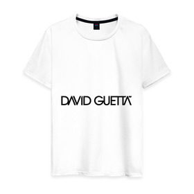 Мужская футболка хлопок с принтом David Guetta в Петрозаводске, 100% хлопок | прямой крой, круглый вырез горловины, длина до линии бедер, слегка спущенное плечо. | david guetta | dj | диджей | дэвид гетта