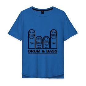 Мужская футболка хлопок Oversize с принтом Drum and Bass злые матрешки в Петрозаводске, 100% хлопок | свободный крой, круглый ворот, “спинка” длиннее передней части | dnb | drum | басс | драм