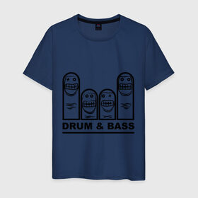 Мужская футболка хлопок с принтом Drum and Bass злые матрешки в Петрозаводске, 100% хлопок | прямой крой, круглый вырез горловины, длина до линии бедер, слегка спущенное плечо. | dnb | drum | басс | драм