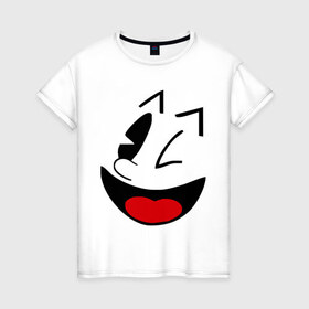 Женская футболка хлопок с принтом Pacman в Петрозаводске, 100% хлопок | прямой крой, круглый вырез горловины, длина до линии бедер, слегка спущенное плечо | pac man | pacman | аркада | пекмен | прикольные