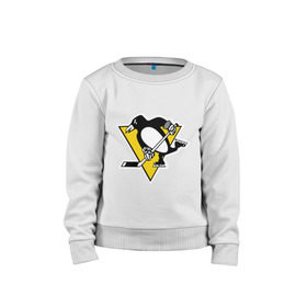 Детский свитшот хлопок с принтом Pittsburgh Penguins Malkin 71 в Петрозаводске, 100% хлопок | круглый вырез горловины, эластичные манжеты, пояс и воротник | malkin | nhl | pittsburgh penguins | малкин | нхл | питсбург | хоккейный клуб