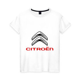 Женская футболка хлопок с принтом Citroen в Петрозаводске, 100% хлопок | прямой крой, круглый вырез горловины, длина до линии бедер, слегка спущенное плечо | citroen | авто | авто2012 | автомобили | автомобиль | бренд | бренды | логотип | ситроен