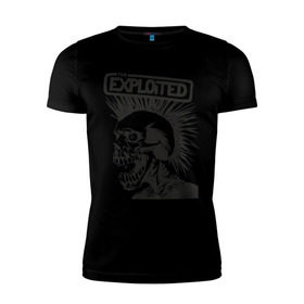Мужская футболка премиум с принтом Exploited в Петрозаводске, 92% хлопок, 8% лайкра | приталенный силуэт, круглый вырез ворота, длина до линии бедра, короткий рукав | exploid | hardcore | punk | rock | панк | рок | рок группы | хард