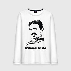 Мужской лонгслив хлопок с принтом Nikola Tesla в Петрозаводске, 100% хлопок |  | Тематика изображения на принте: nikola tesla | знаменитая личность | знаменитость | никола тесла | портрет | тесла | ученый | физик