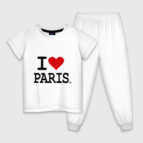 Детская пижама хлопок с принтом I love Paris в Петрозаводске, 100% хлопок |  брюки и футболка прямого кроя, без карманов, на брюках мягкая резинка на поясе и по низу штанин
 | i love | i love paris | европа | париж | франция | французский | я люблю париж