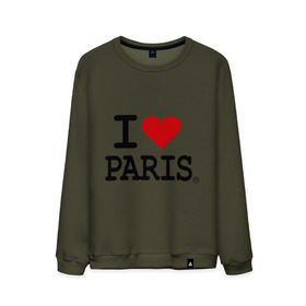 Мужской свитшот хлопок с принтом I love Paris в Петрозаводске, 100% хлопок |  | Тематика изображения на принте: i love | i love paris | европа | париж | франция | французский | я люблю париж
